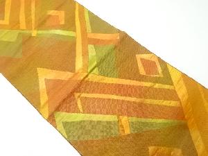 未使用品　幾何学模様織出し名古屋帯